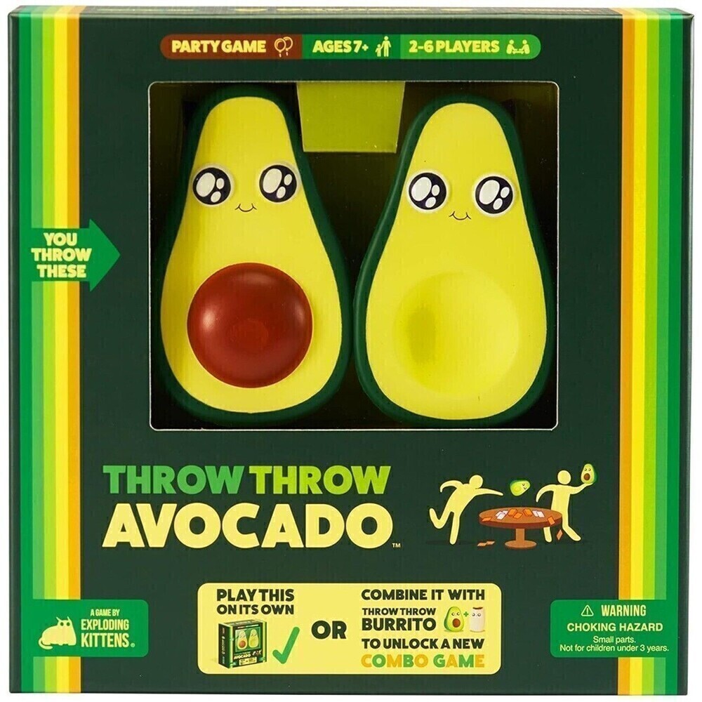 Exploding Kittens Throw Throw Avocado Card Game With Flight Holiday Special